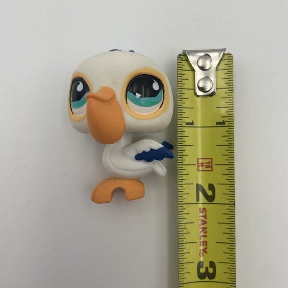 Littlest Pet Shop LPS Pelican #517 Teardrop Eyes Bird Hasbro 2007 Authentic - Picture 9 of 11